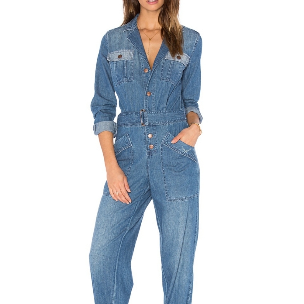 Current/Elliott Whitney Denim Jumpsuit Coveralls